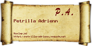 Petrilla Adrienn névjegykártya